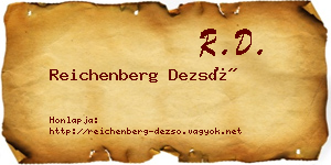 Reichenberg Dezső névjegykártya
